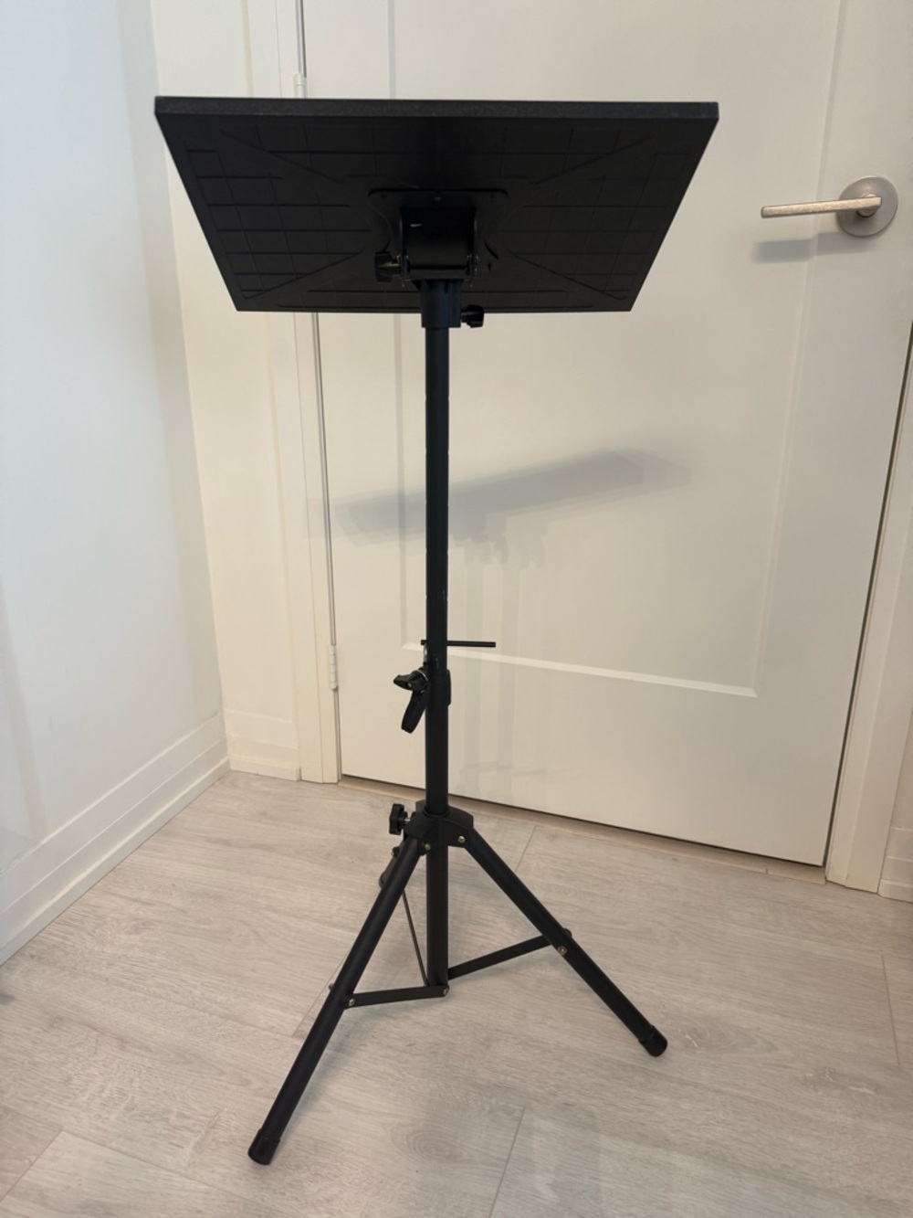 Black Adjustable Tablet Stand with Tripod Base - Picture 2 of 2